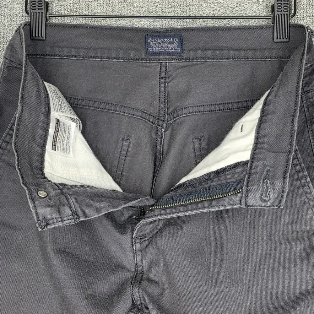 LEVI’S DARK GRAY CHINO PANTS – W29 L30 – STRAIGHT LEG – COTTON STRETCH BLEND